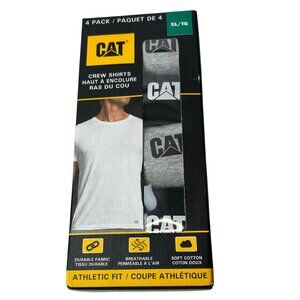 Caterpillar Men’s Black & Gray Crew Neck T-Shirts 4-Pack – XL